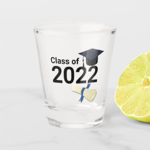 Graduation year elegant class of 2022 shot glass