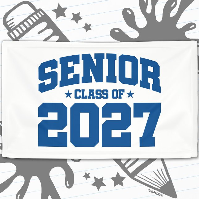 Graduation Year School Blue Senior Class of 2027 Banner (Creator Uploaded)