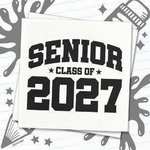 Graduation Year School Pride Senior Class of 2027 Napkins