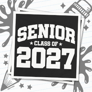 Graduation Year School Pride Senior Class of 2027 Napkins