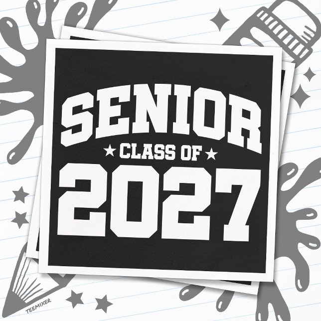 Graduation Year School Pride Senior Class of 2027 Napkins (Creator Uploaded)