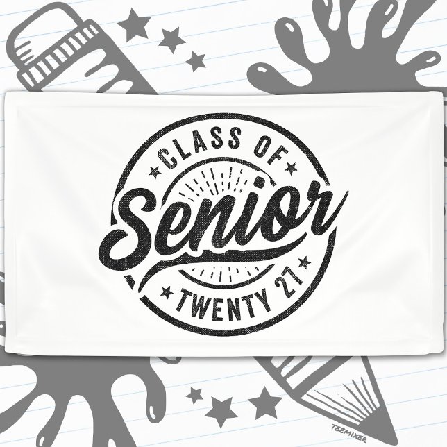 Graduation Year School Retro Senior Class of 2027 Banner (Creator Uploaded)