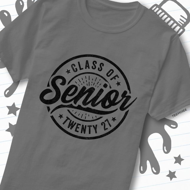Graduation Year School Retro Senior Class of 2027 T-Shirt (Creator Uploaded)