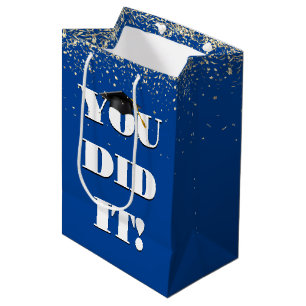 Graduation "You Did It Sign" with Confetti Medium Gift Bag