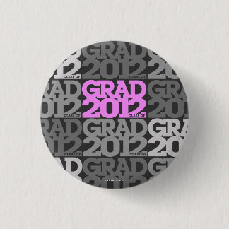 Graduations 2012 Button Pink Black Pattern