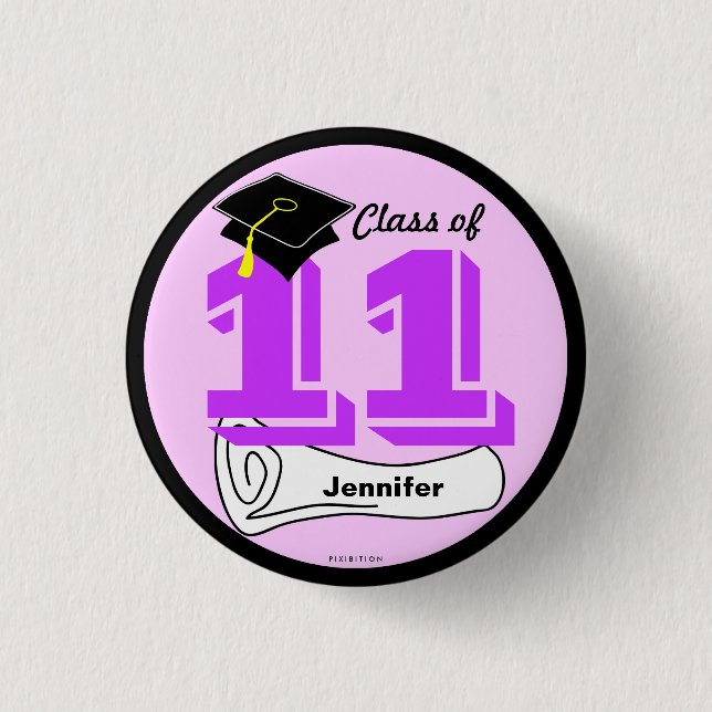 Graduations Class Of 2011 Button Add Name 2 (Front)