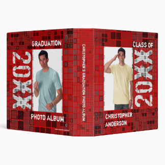 Graduations Photo Album Binder Red Mosaic