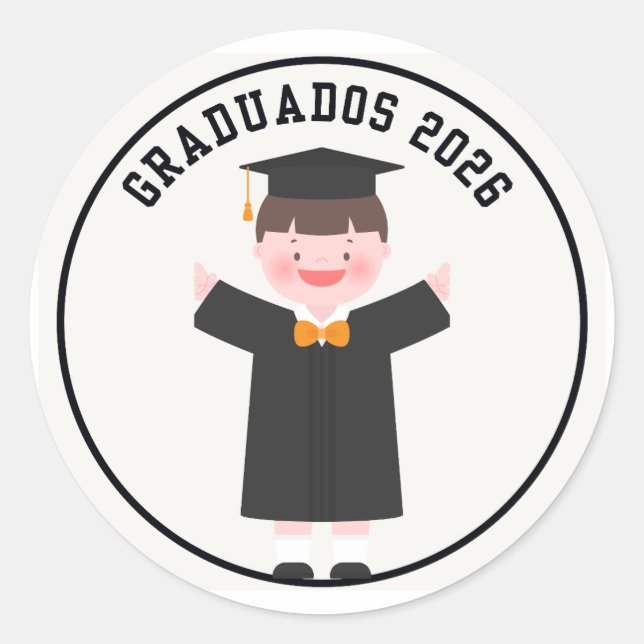 Graduatos 2026 Cute Graduation Sticker \ (Front)