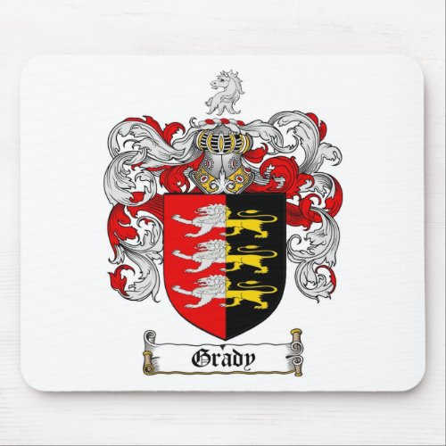 GRADY FAMILY CREST _  GRADY COAT OF ARMS MOUSE PAD