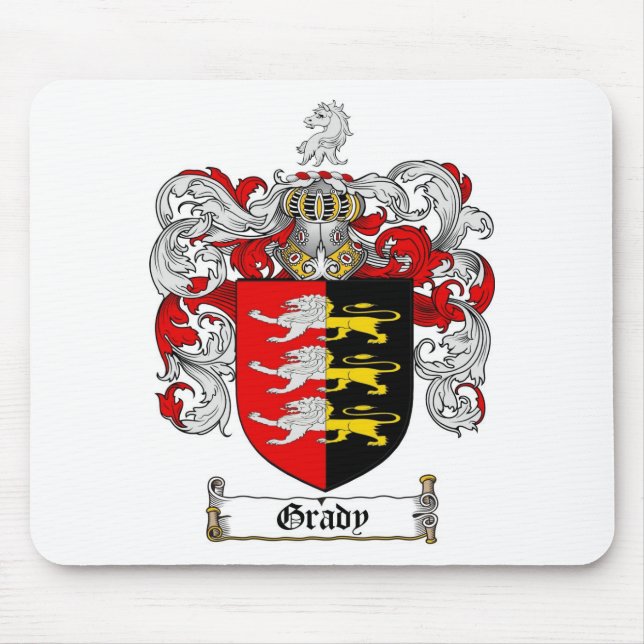 GRADY FAMILY CREST -  GRADY COAT OF ARMS MOUSE PAD (Front)
