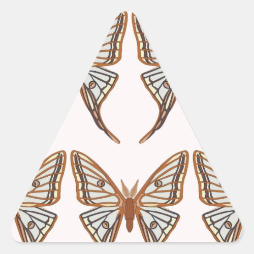 Graellsia isabellae or Spanish Moon Moth Triangle Sticker