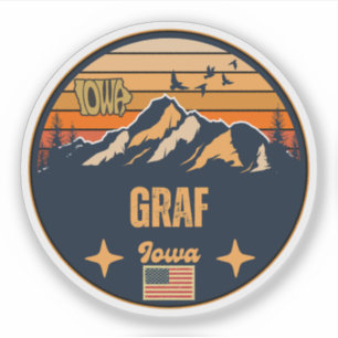 Graf, Iowa Ia, United States Sticker