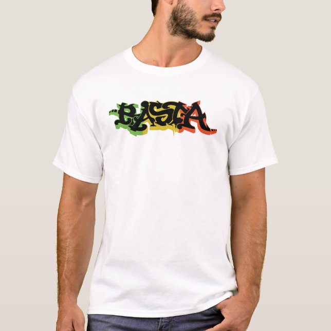 Graf Rasta Shirt with Reggae Colors and Black (Front)
