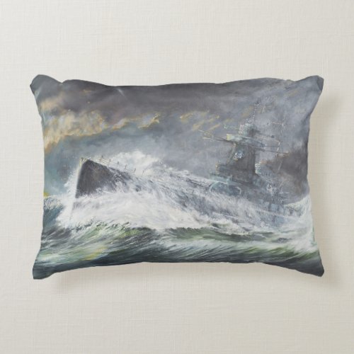 Graf Spee enters the Indian Ocean 3rd November Accent Pillow