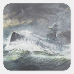 Graf Spee enters the Indian Ocean 3rd November Square Sticker