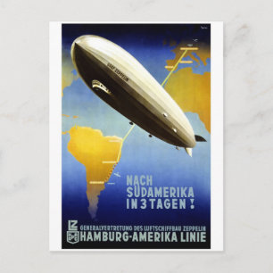 Graf Zeppelin Vintage German Travel Postcard