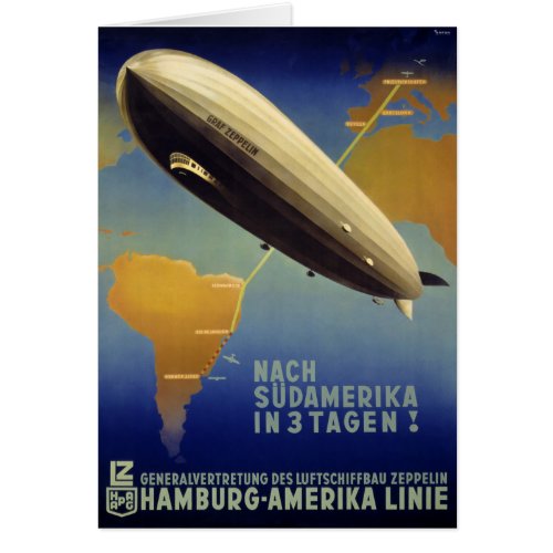 Graf Zeppelin Vintage Poster Restored