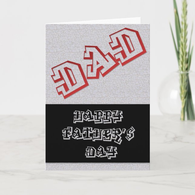 Graffetti on the Wall D3 - Happy Father's Day Dad Card (Front)