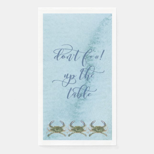 Graffitee Studios coastal humor dinner napkin (Front)