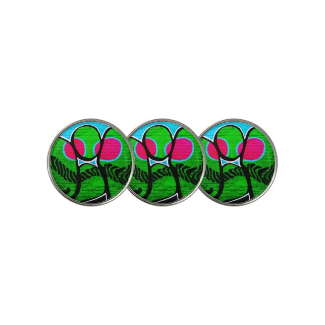 Graffiti 12 bmcnm golf ball marker (3 Up)