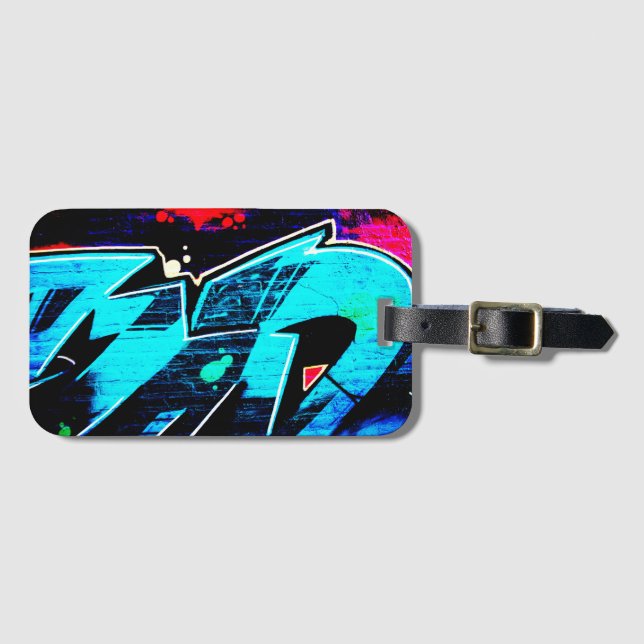 Graffiti 14 Business Card Slot lta Luggage Tag (Front Horizontal)