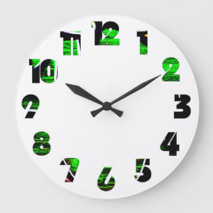Graffiti 18 Number Overlay wca Large Clock