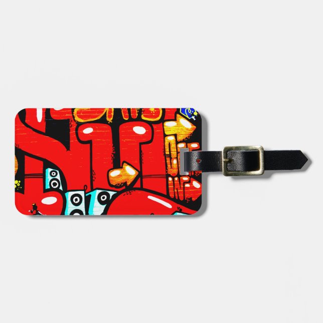 Graffiti 19 cd ltcnm luggage tag (Front Horizontal)
