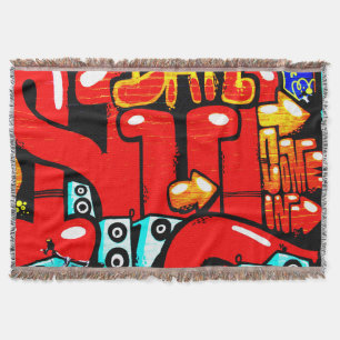 Graffiti 19 tba throw blanket