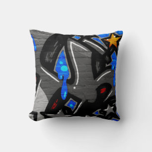 Graffiti 3 tpm throw pillow