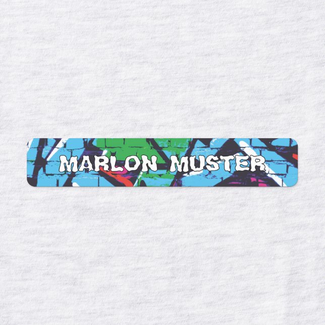 graffiti | 96 narrow kids' labels (Design 1)