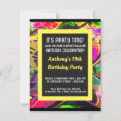 Graffiti Abstract Letters Birthday Invitation (Front)