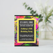 Graffiti Abstract Letters Birthday Invitation (Standing Front)