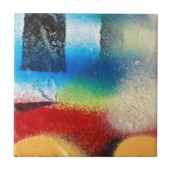 Graffiti Abstract Paint Background Ceramic Tile by sirylok at Zazzle
