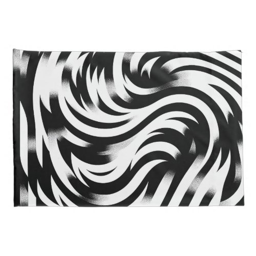 Graffiti Abstract With Strokes And Splashes Zigzag Pillow Case