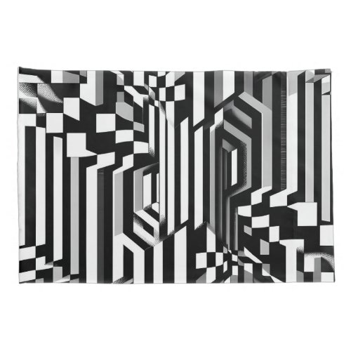 Graffiti Abstract With Strokes And Splashes Zigzag Pillow Case