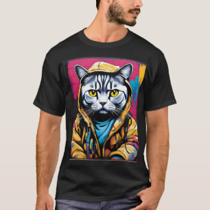 Graffiti Adventure of a Scottish Fold T-Shirt