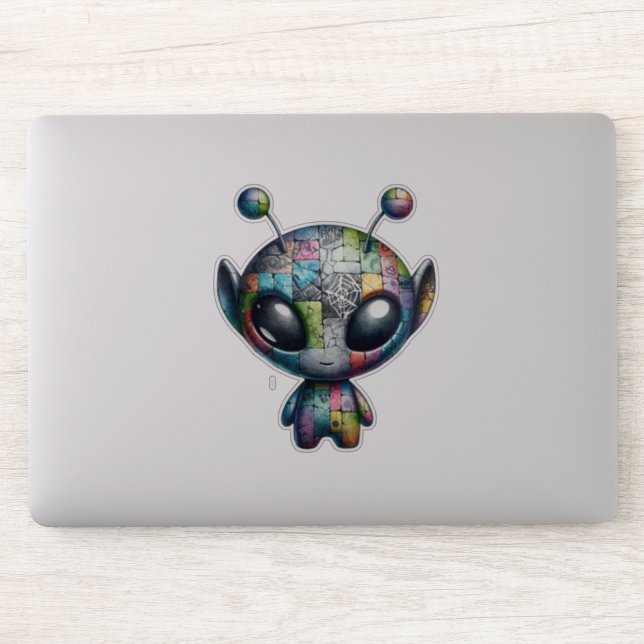 Graffiti Alien - Lil Bro Sticker (Computer)