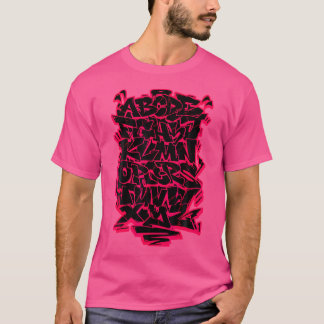 Graffiti Alphabet Hip Hop Street Art Urban Letteri T-Shirt