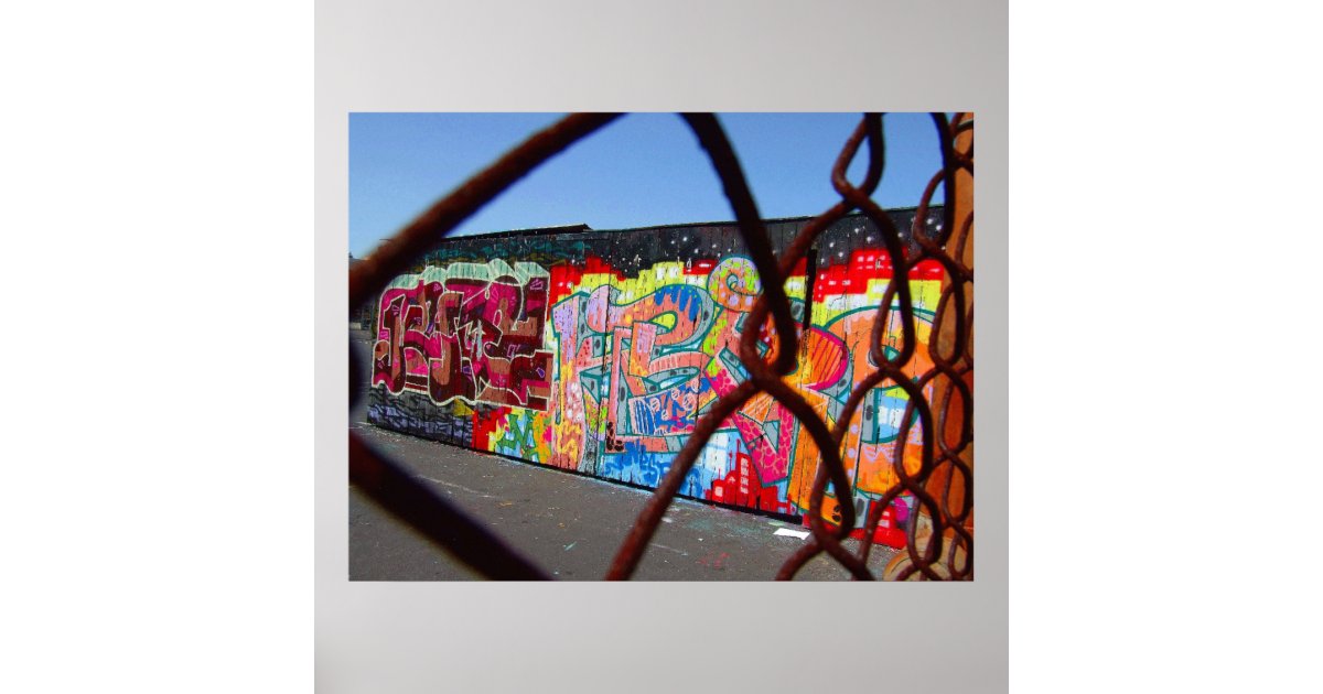 Chain Graffiti Graffiti and Chains Poster | Zazzle