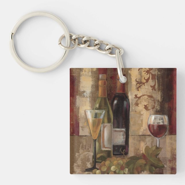 Graffiti and Wine Keychain (Front)