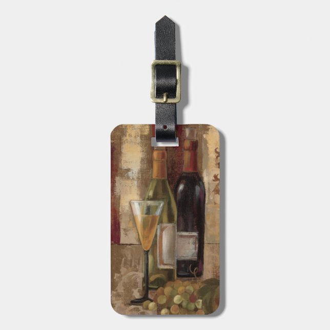 Graffiti and Wine Luggage Tag (Front Vertical)