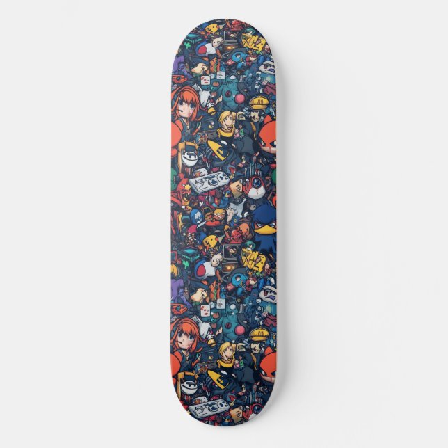 Graffiti Anime Cool Designed Skateboard (Front)