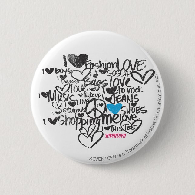 Graffiti Aqua Button (Front)