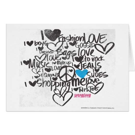 Graffiti Aqua Cards (Front Horizontal)