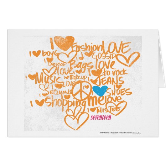Graffiti Aqua/Orange Cards (Front Horizontal)
