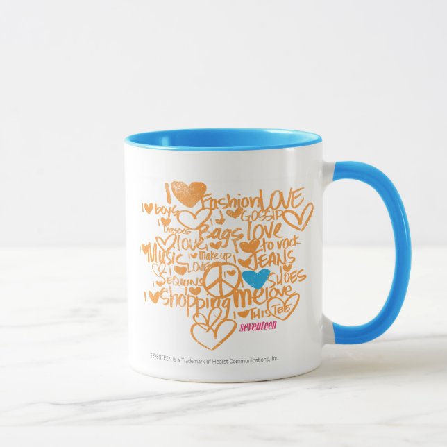 Graffiti Aqua/Orange Mug (Right)