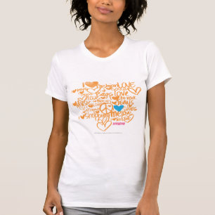 Graffiti Aqua-Orange T-Shirt
