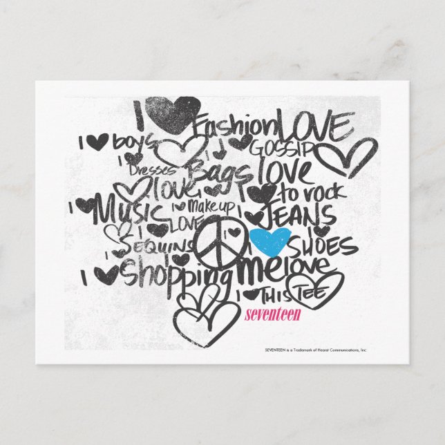 Graffiti Aqua Postcard (Front)