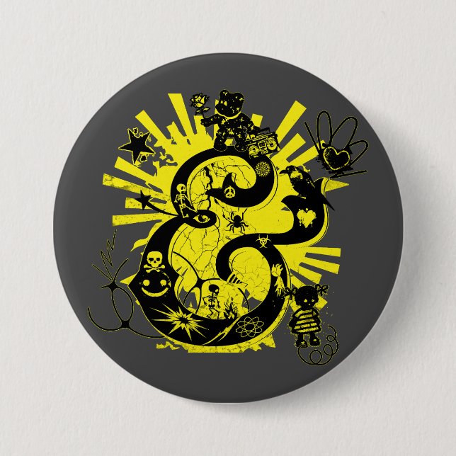 Graffiti Art Ampersand Button (Front)