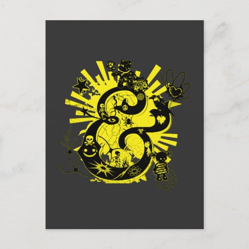 Graffiti Art Ampersand Postcard